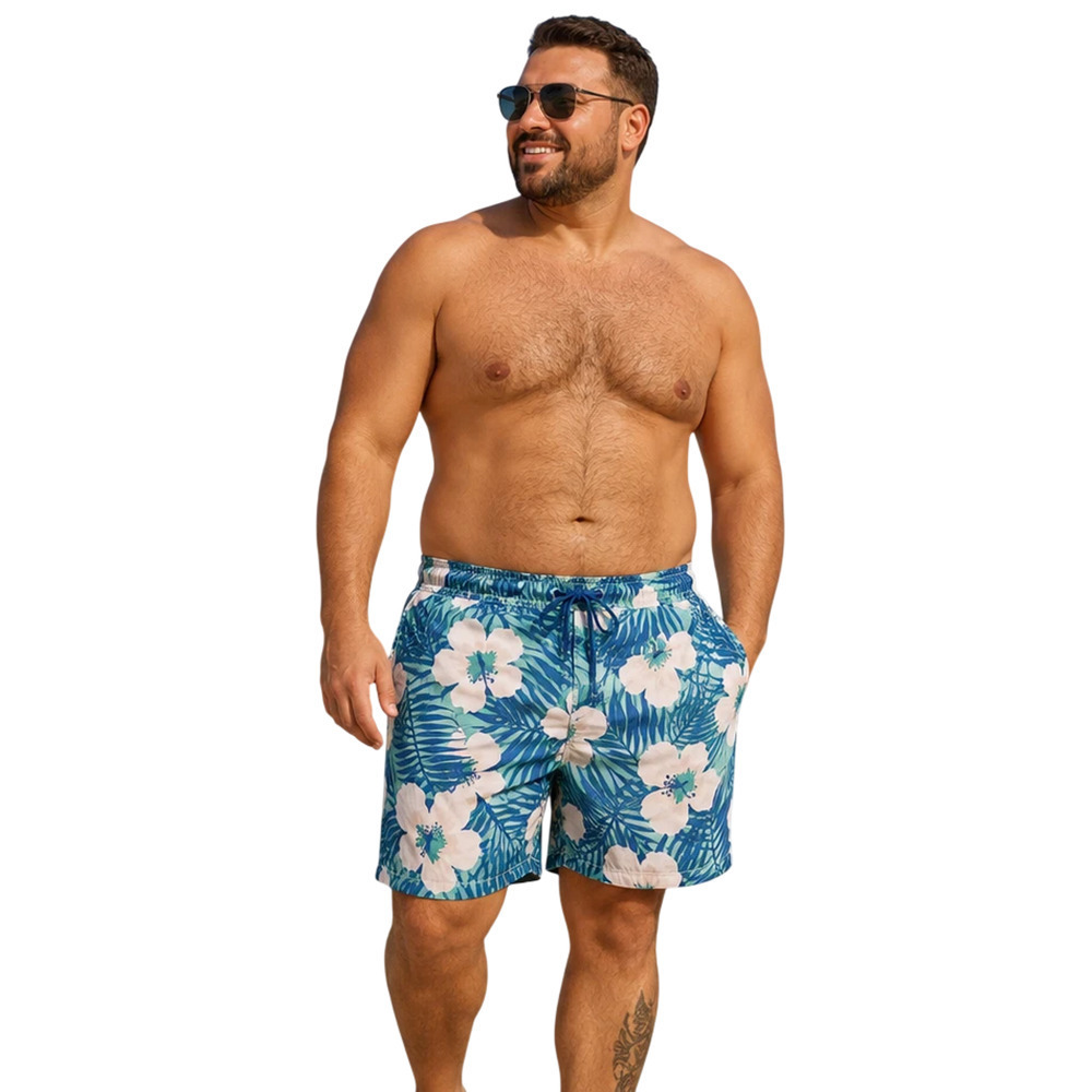 Laguna Originals Swim Trunks Mens XXL Green Blue Floral Tropical Quick Dry New